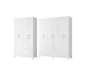 Clóset 6 puertas + Clóset 4 puertas Mobi blanco
