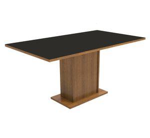 Juego de comedor 6 sillas Cuecia dark 79x160x90 cm