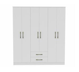Clóset 6 puertas blanco Pequim 182.5x47x161.7 cm