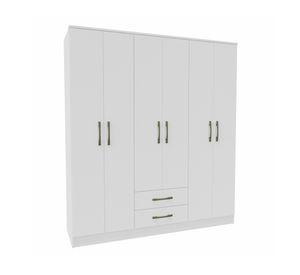 Clóset 6 puertas blanco Pequim 182.5x47x161.7 cm