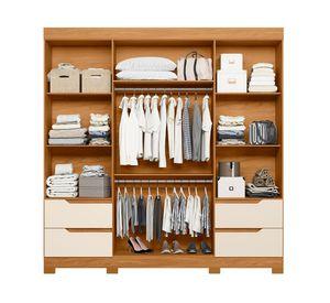 Clóset 4 puertas 4 cajones Vivacce beige 217x212x47 cm