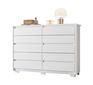 Cómoda Dueto 10 cajones blanco