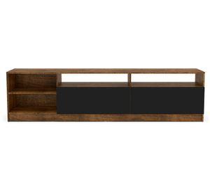 Rack TV 75" Moyan 2 puertas café/negro