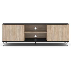 Rack TV 2 puertas Cartagen 75" café/negro