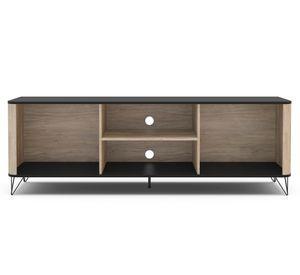 Rack TV 2 puertas Cartagen 75" café/negro