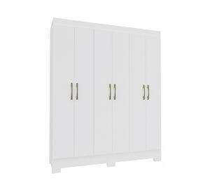 Clóset 6 puertas 1 cajón Roma blanco 182x147x47 cm