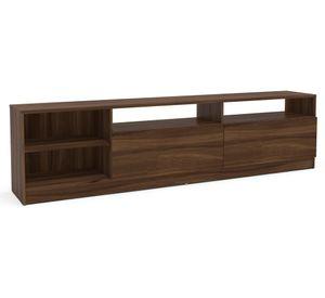 Rack TV 75" Moyan 2 puertas café rustic