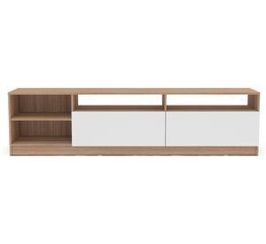 Rack TV 75" Moyan 2 puertas café/blanco