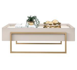 Mesa de centro rectangular Pilar blanco