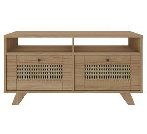 Mesa de centro rectangular Trama café