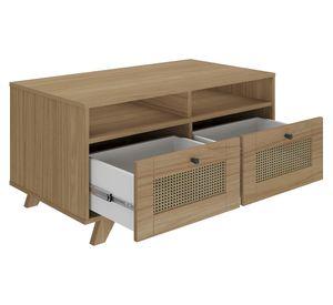Mesa de centro rectangular Trama café