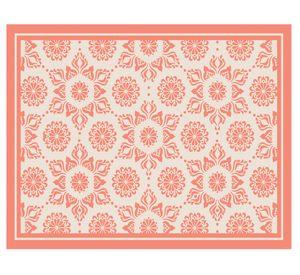 Alfombra de cocina 50x70 cm Flor Indú coral