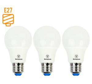 Ampolleta LED 9W E27 luz día Bola 3 unidades