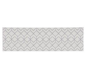 Alfombra 66x430 cm Kashan King Geo blanco