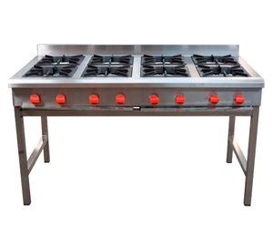 Anafe 8 quemadores gas licuado gris