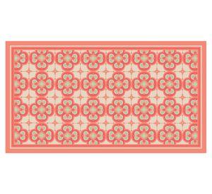 Alfombra de cocina 50x90 cm Flor Árabe coral
