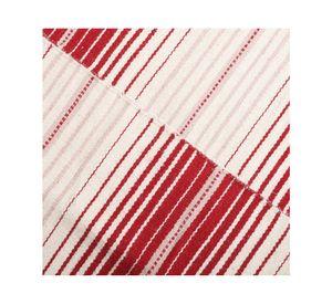 Alfombra 190x290 cm Hand woven rustic blanco/rojo Dib