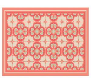 Alfombra de cocina 40x60 cm Flor Árabe coral