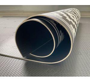 Alfombra de cocina Rombos PVC negro 50x90 cm