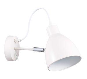 Aplique blanco con On/Off E14 1L