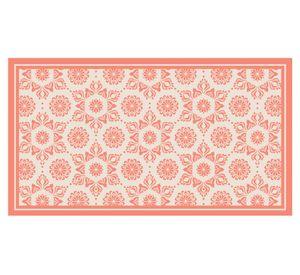 Alfombra de cocina 50x90 cm Flor Indú coral