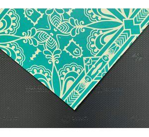Alfombra de cocina 50x90 cm Mandala tradicional verde esmeralda
