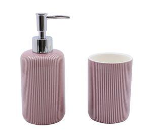 Accesorio baño Líneas malva 2 piezas