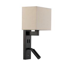 Apliqué USB Led 2L negro pantalla cuadrada
