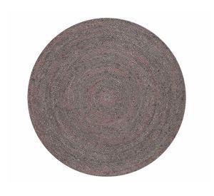 Alfombra yute 120x120 cm Gobi gris oscuro