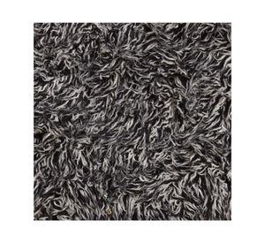 Alfombra 200x300 cm Flokati negro/blanco Dib