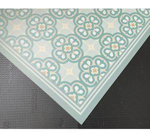 Alfombra de cocina 40x60 cm Flor Árabe turquesa