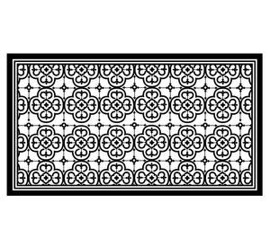 Alfombra de cocina 50x90 cm Flor Árabe negro