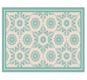 Alfombra de cocina 40x60 cm Flor Indú turquesa