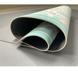 Alfombra de cocina 50x90 cm Flor Indú turquesa