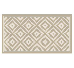 Alfombra de cocina Rombos PVC arena 50x90 cm