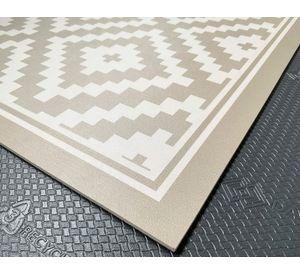 Alfombra de cocina Rombos PVC arena 50x90 cm