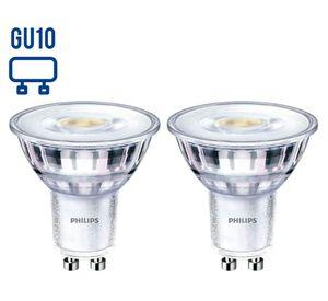 Ampolleta LED 4,6-50W GU10 luz cálida 2 unidades Philips