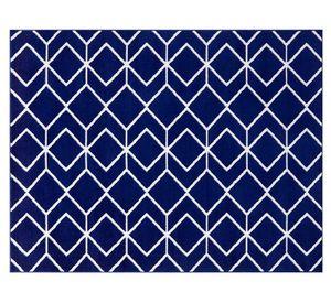 Alfombra Kashan King Geo azul marino 153x213 cm