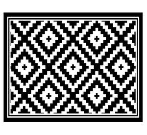 Alfombra de cocina 40x60 cm Rombos negro