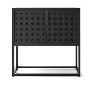 Arrimo rectangular Newton 2 puertas 80x82x40 cm negro