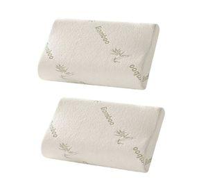 Almohada viscoelásticas funda bambu LXP64 beige 2 un