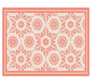 Alfombra de cocina 40x60 cm Flor Indú coral