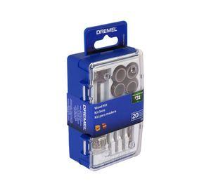 Kit madera 20 piezas Dremel.