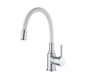 Monomando lavaplatos flexible blanco