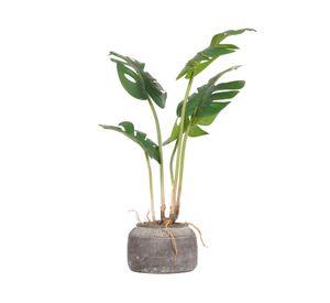 Planta artificial Monstera en maceta cerámica