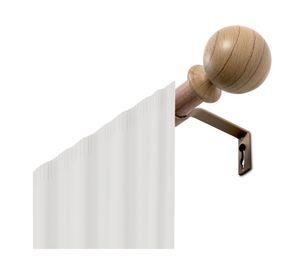 Barra cortina extensible 16/19 mm 120/210 cm bola natural Cotidiana