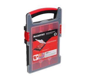 Organizador plástico 15 compartimientos rojo/negro