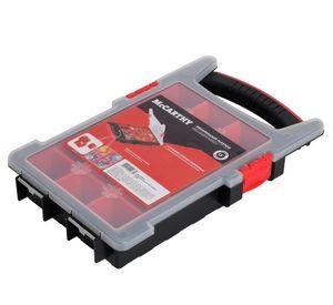 Organizador plástico 15 compartimientos rojo/negro