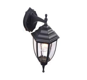 Farol pared 1L E27 negro 2 unidades Abitare.