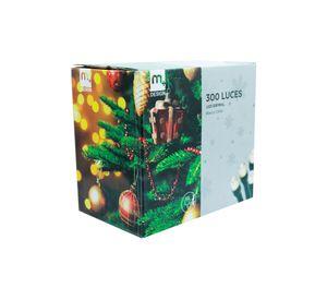 300 Luces de navidad LED espiral blanco cálido